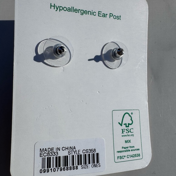 J. Crew Silver Statement Earrings Unique Design New - Picture 4 of 4